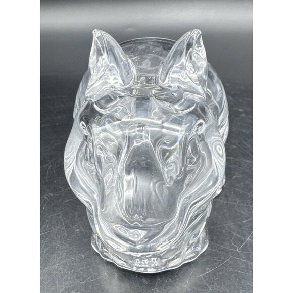 Crate & Barrel Clear Glass Covered Bunny Rabbit Candy Nuts Trinket Dish - Picture 2 of 10